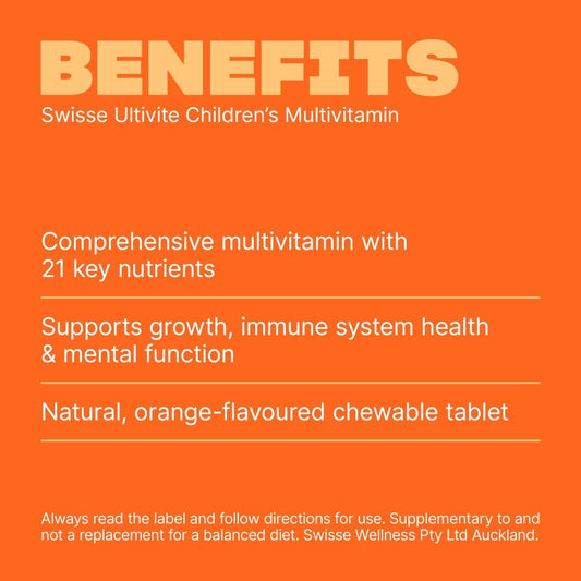 Swisse New Zealand SWISSE ULTIVITE Children’s Multivitamin