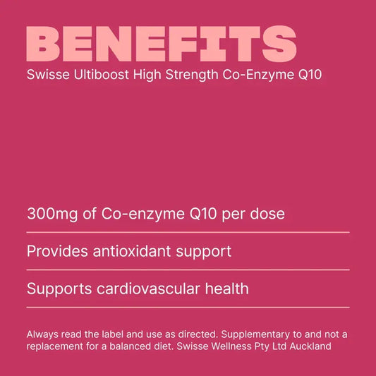 Swisse New Zealand SWISSE ULTIBOOST High Strength Co-Enzyme Q10
