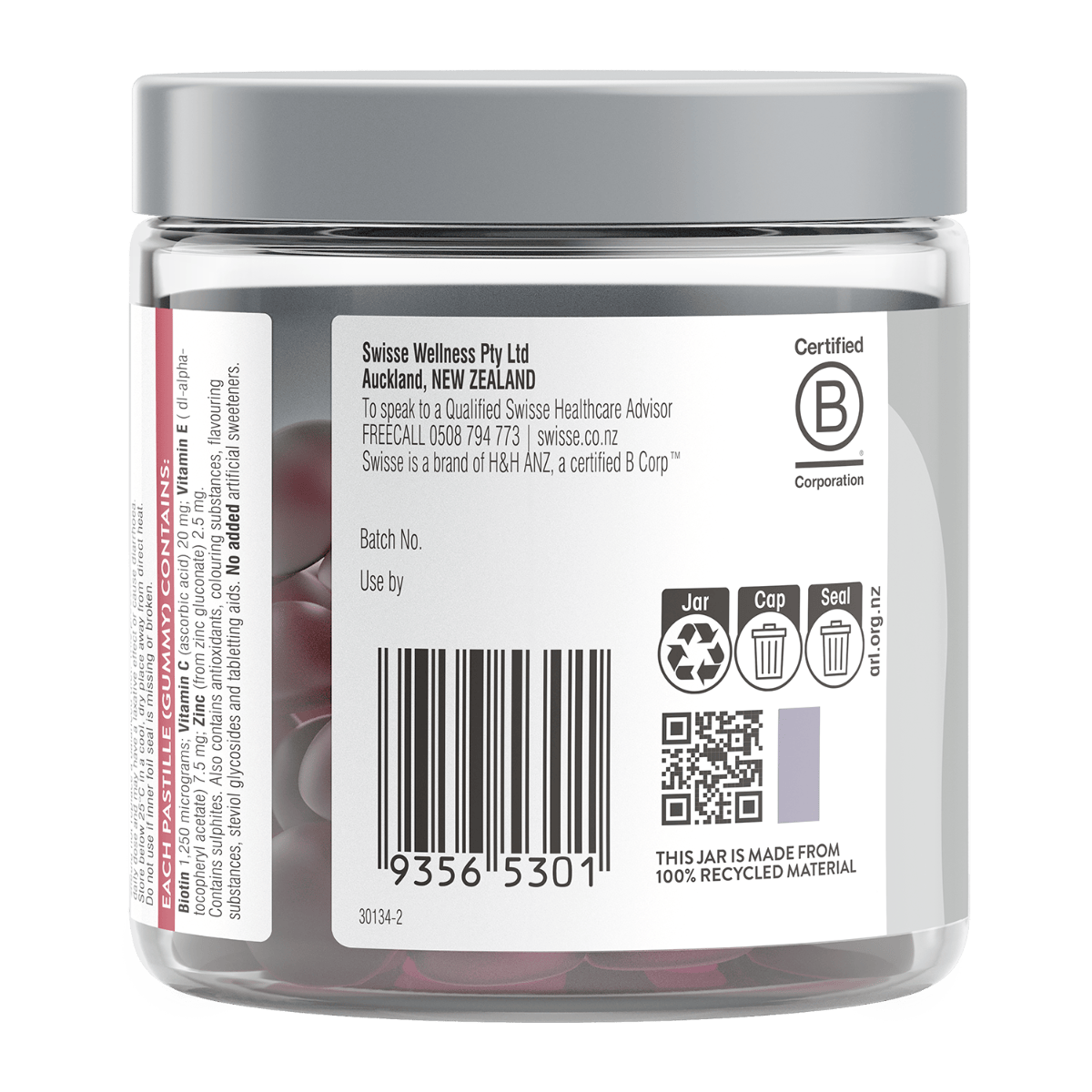 Swisse New Zealand SWISSE BEAUTY Hair Skin Nails Gummies