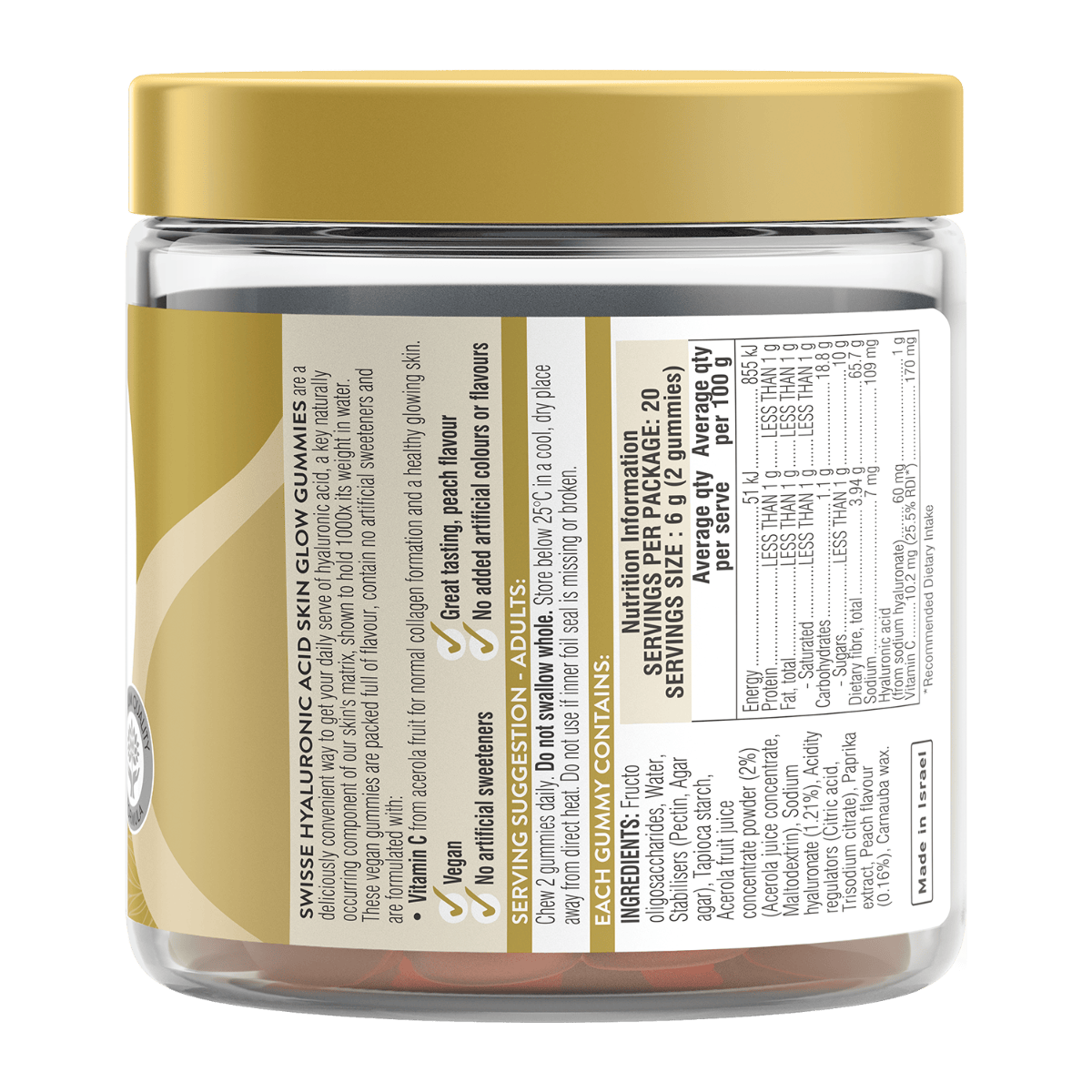 Swisse New Zealand SWISSE Hyaluronic Acid Skin Glow Gummies