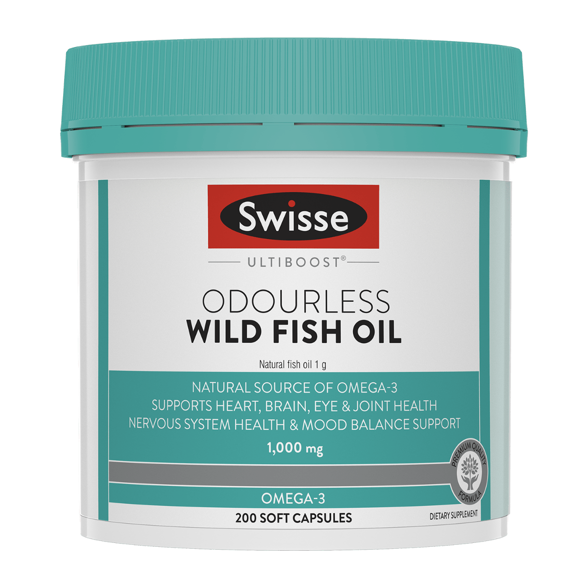 Swisse New Zealand SWISSE ULTIBOOST 200 Soft Capsules Odourless Wild Fish Oil