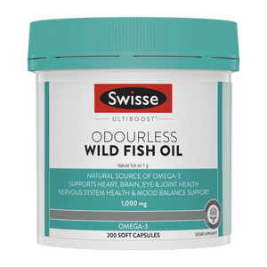 Swisse New Zealand SWISSE ULTIBOOST 200 Soft Capsules Odourless Wild Fish Oil