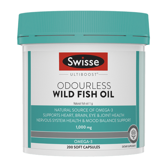 Swisse New Zealand SWISSE ULTIBOOST 200 Soft Capsules Odourless Wild Fish Oil