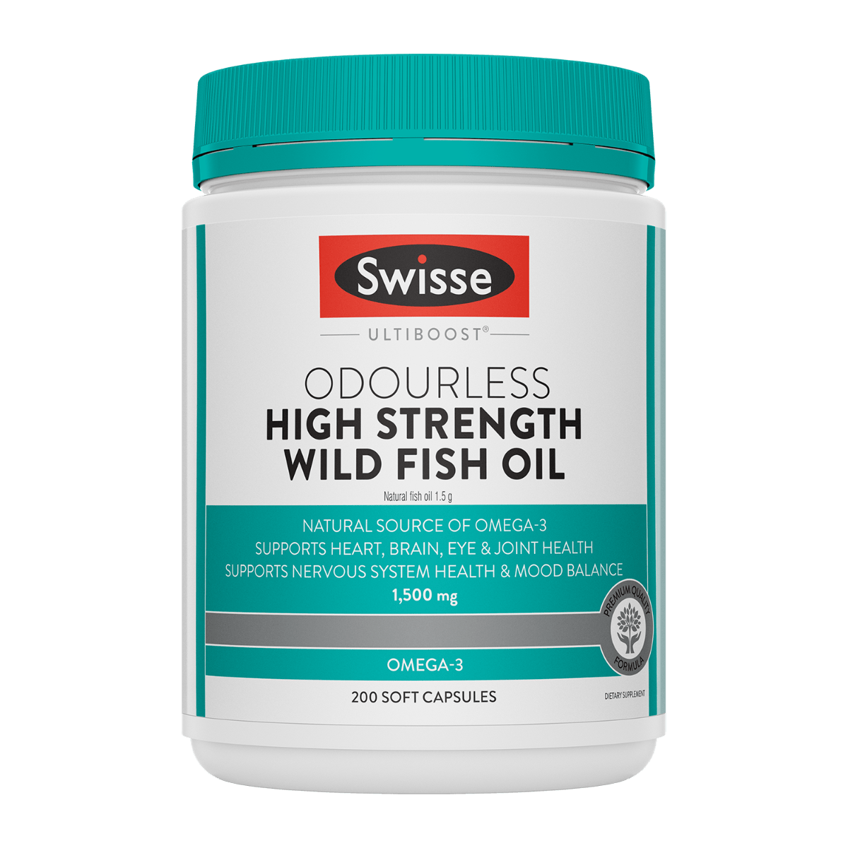 Swisse New Zealand SWISSE ULTIBOOST 200 Soft Capsules Odourless High Strength Wild Fish Oil
