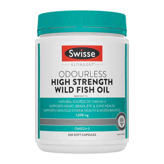 Swisse New Zealand SWISSE ULTIBOOST 200 Soft Capsules Odourless High Strength Wild Fish Oil