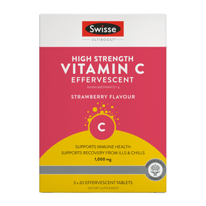 Swisse New Zealand SWISSE ULTIBOOST 60 Tablets High Strength Vitamin C Effervescent