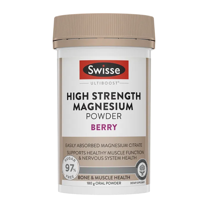 Swisse New Zealand SWISSE ULTIBOOST High Strength Magnesium Powder Berry