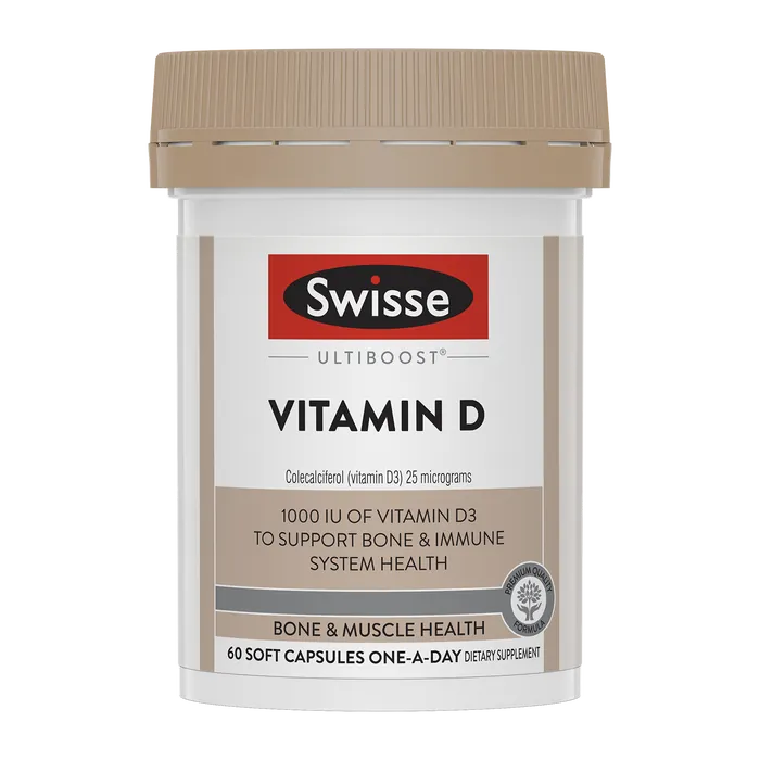 Swisse New Zealand SWISSE ULTIBOOST 60 Soft Capsules Vitamin D