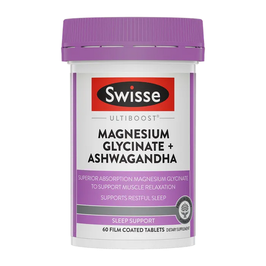 Swisse New Zealand SWISSE ULTIBOOST Magnesium Glycinate + Ashwagandha