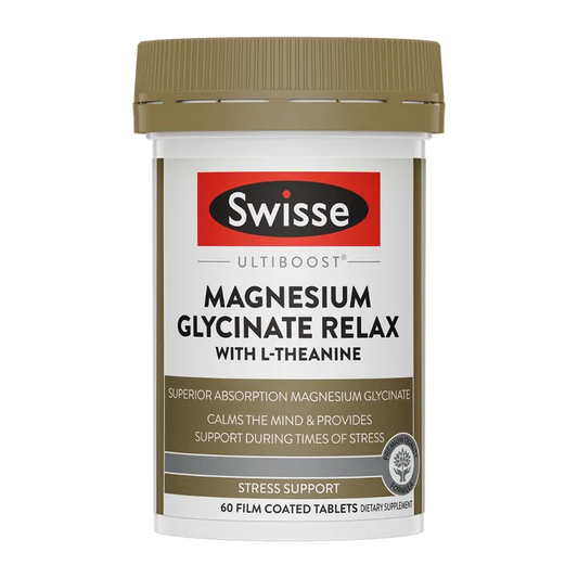 Swisse New Zealand SWISSE ULTIBOOST Magnesium Glycinate Relax with L-Theanine