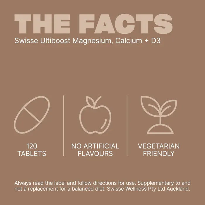 Swisse New Zealand SWISSE ULTIBOOST Magnesium, Calcium + D3