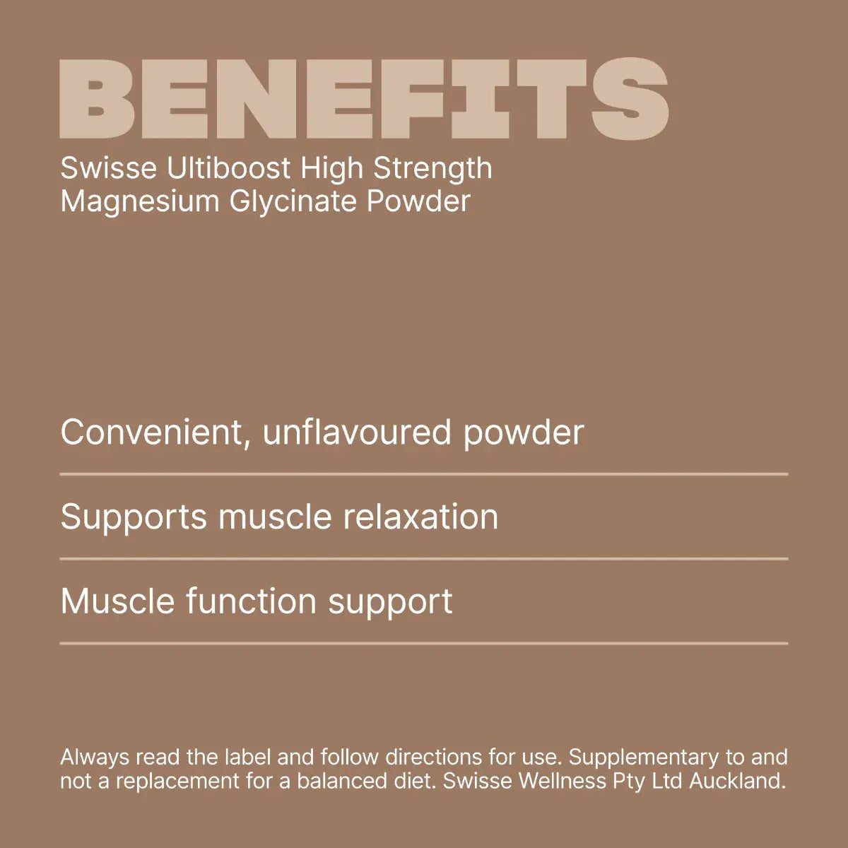 Swisse New Zealand SWISSE ULTIBOOST High Strength Magnesium Glycinate Powder