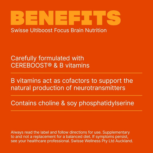 Swisse New Zealand SWISSE ULTIBOOST Focus Brain Nutrition