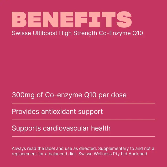 Swisse New Zealand SWISSE ULTIBOOST High Strength Co-Enzyme Q10