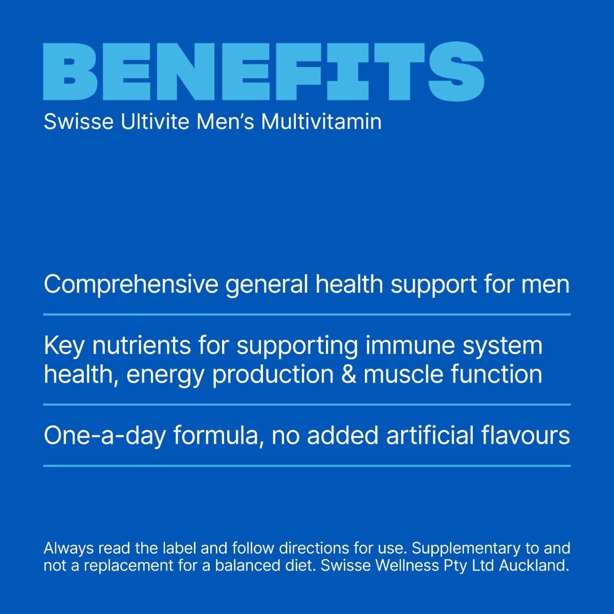 Swisse New Zealand SWISSE ULTIVITE Men's Multivitamin