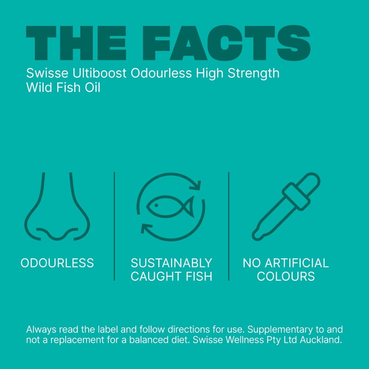 Swisse New Zealand SWISSE ULTIBOOST Odourless High Strength Wild Fish Oil