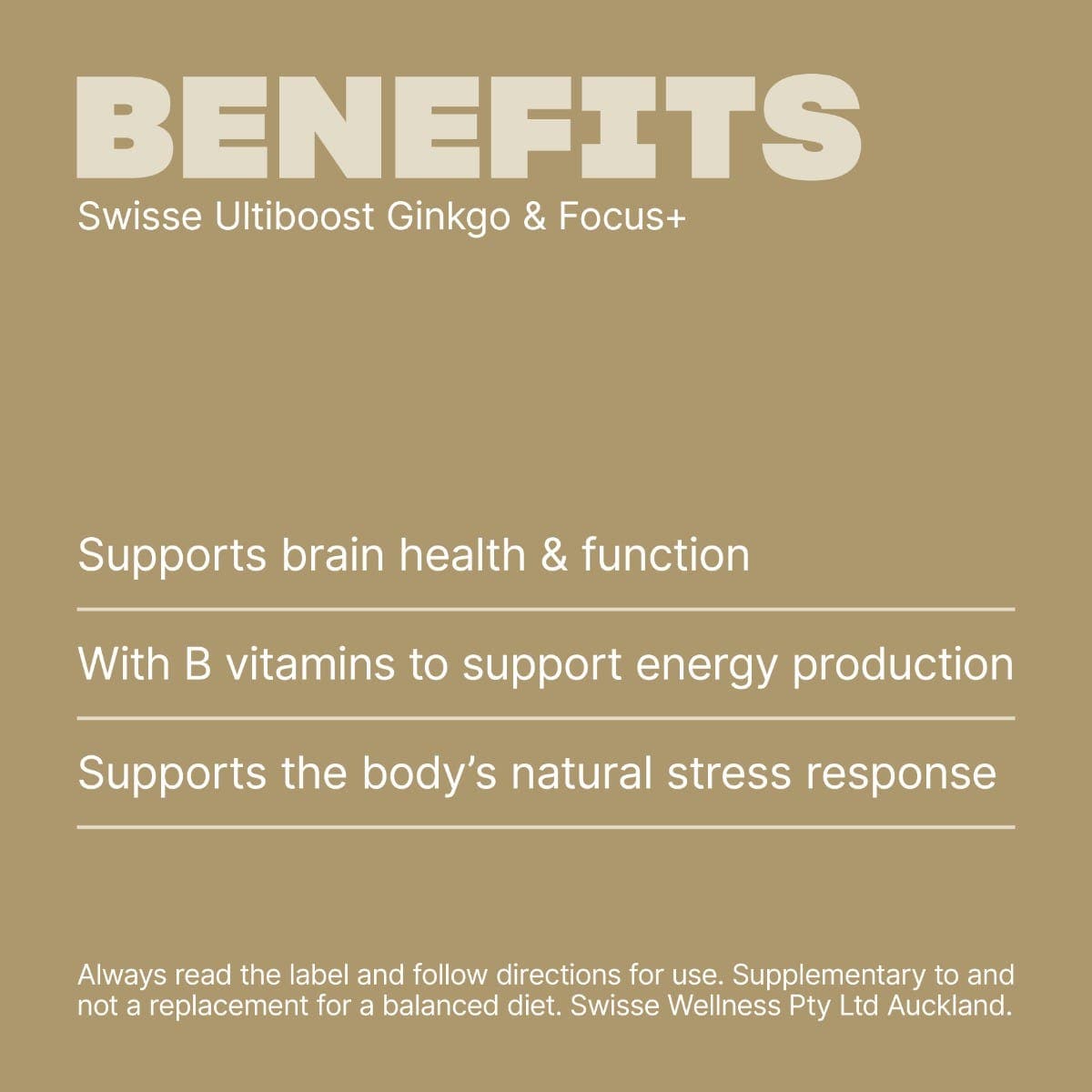 Swisse New Zealand SWISSE ULTIBOOST Ginkgo + Focus