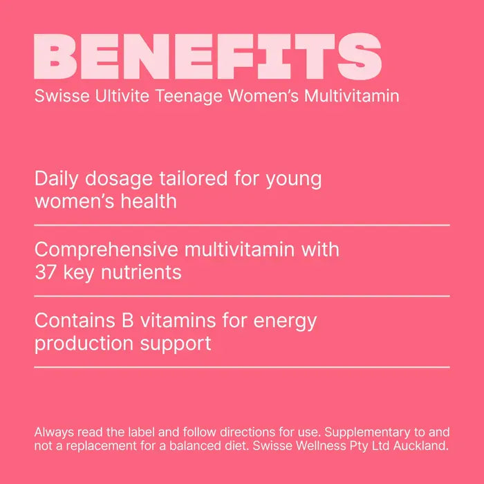 Swisse New Zealand SWISSE ULTIVITE Teenage Women's Multivitamin