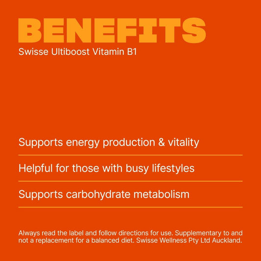 Swisse New Zealand SWISSE ULTIBOOST Vitamin B1