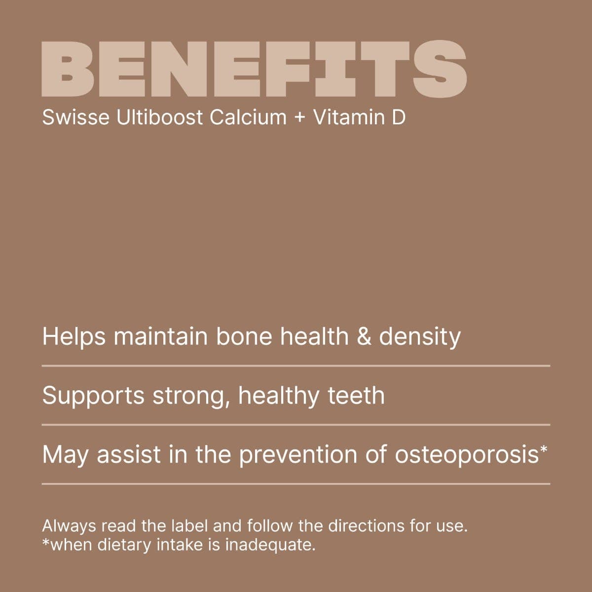 Swisse New Zealand SWISSE ULTIBOOST Calcium + Vitamin D