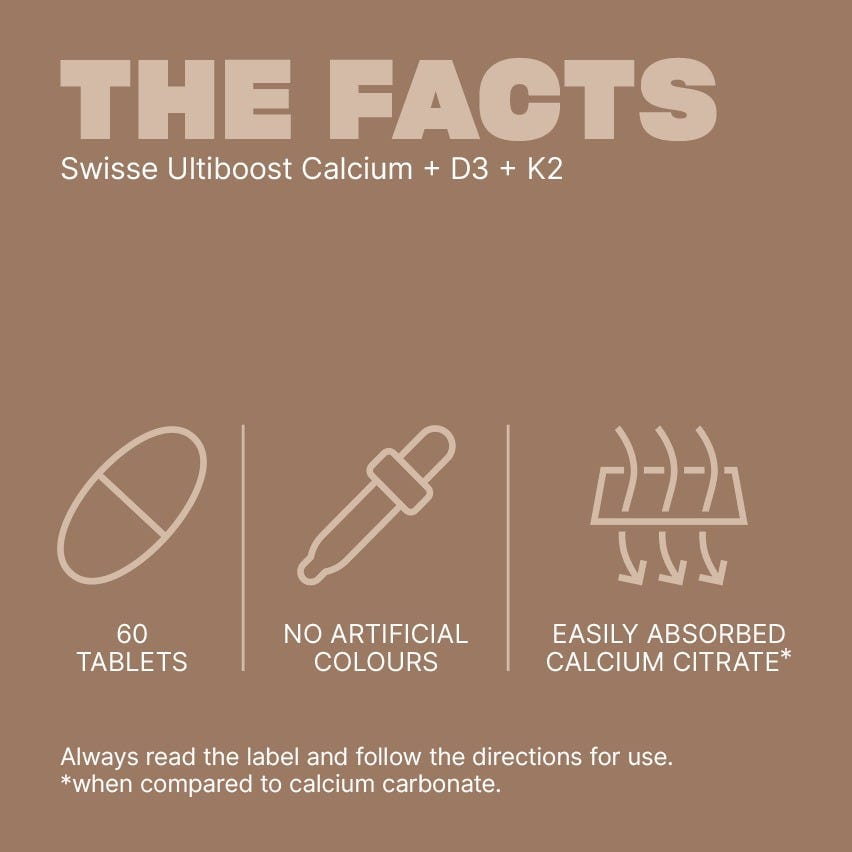 Swisse New Zealand SWISSE ULTIBOOST Calcium + D3 + K2
