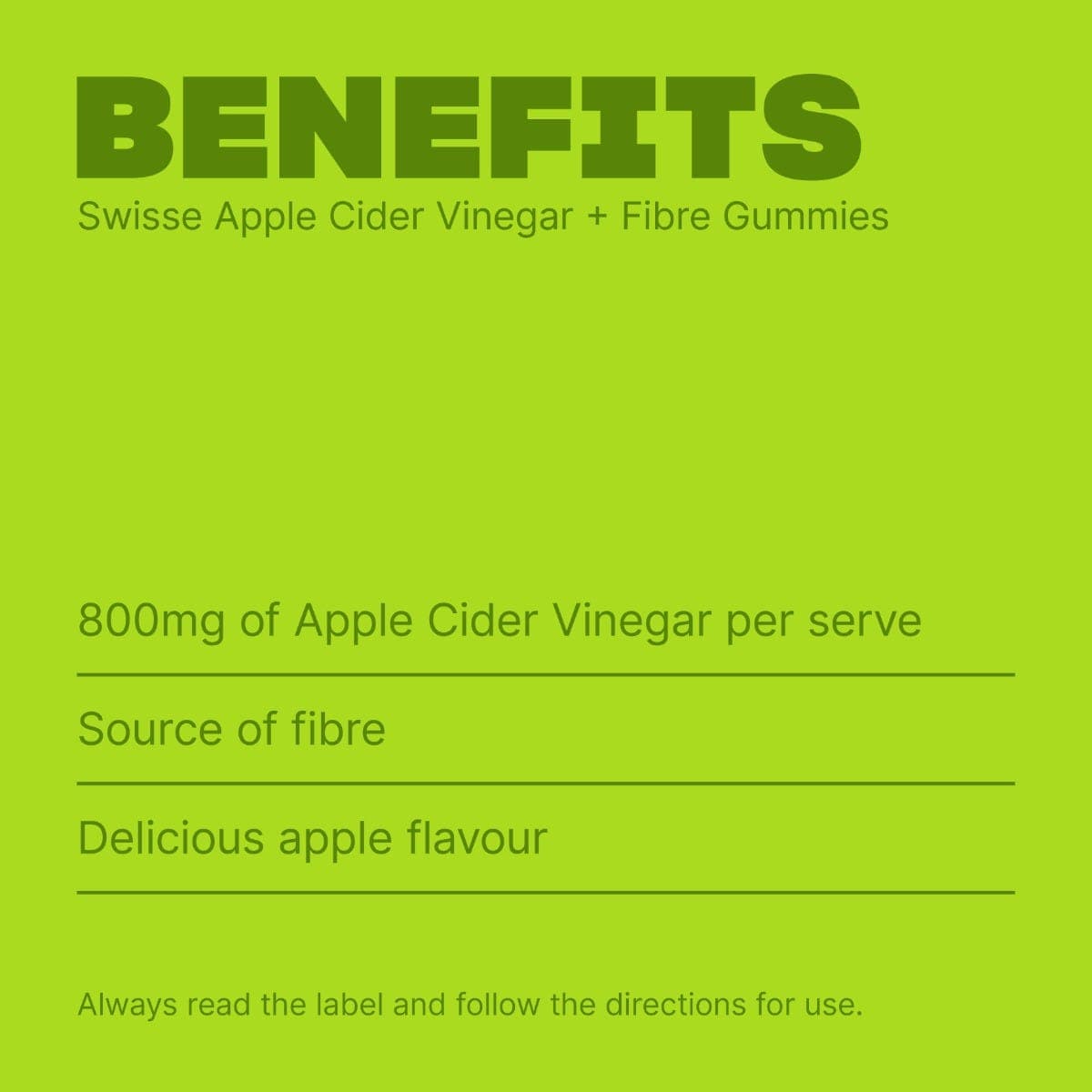 Swisse New Zealand SWISSE Apple Cider Vinegar + Fibre Gummies