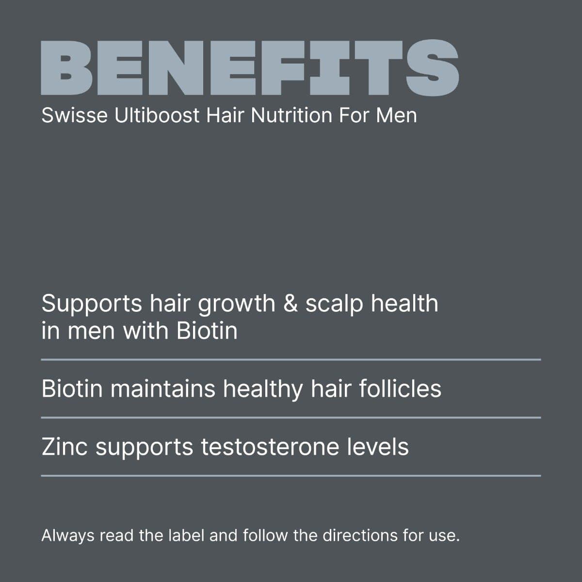 Swisse New Zealand SWISSE ULTIBOOST Hair Nutrition For Men
