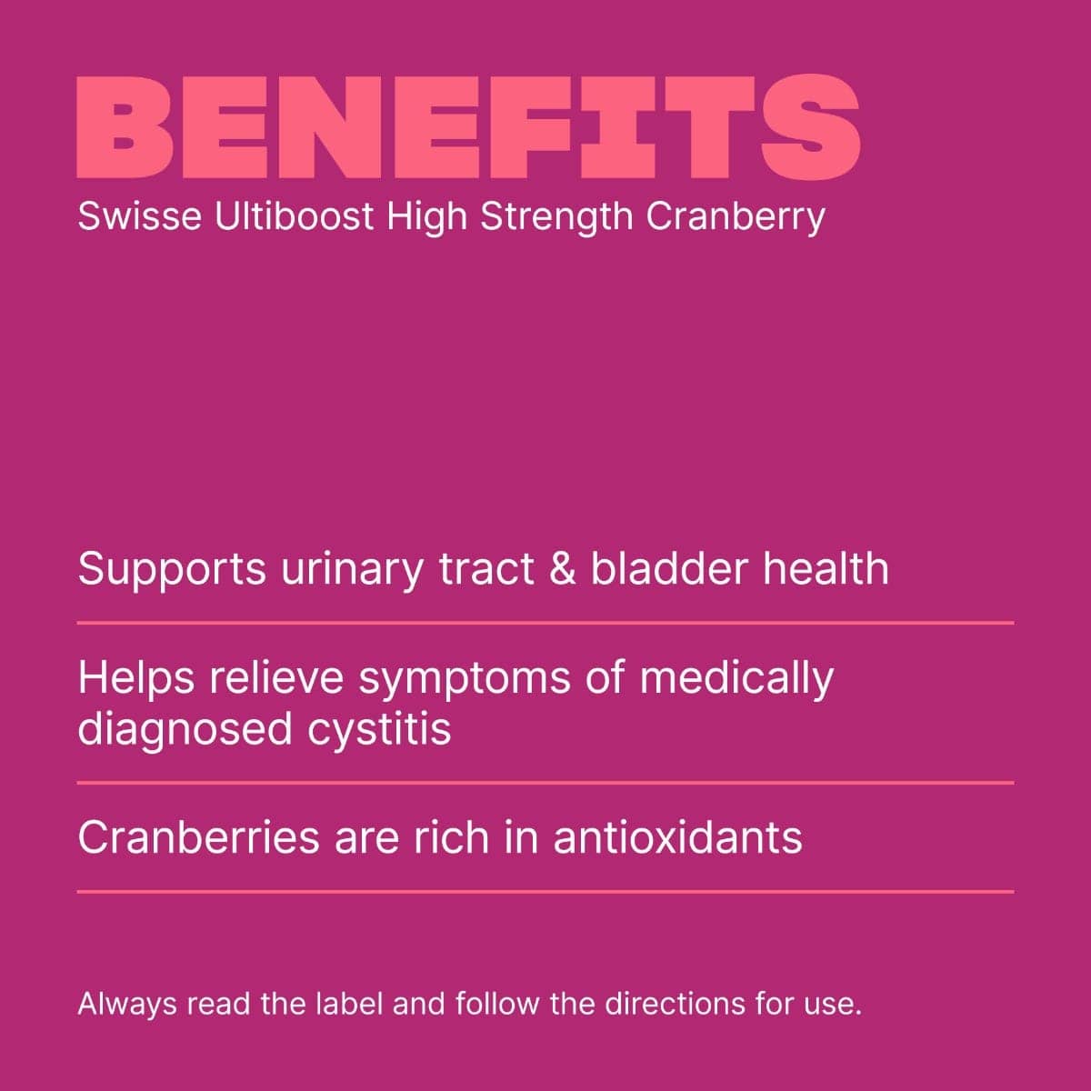 Swisse New Zealand SWISSE ULTIBOOST High Strength Cranberry