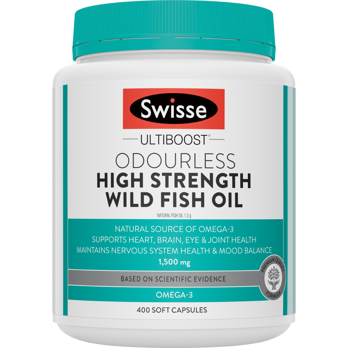 Swisse New Zealand SWISSE ULTIBOOST 400 Soft Capsules Odourless High Strength Wild Fish Oil